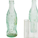 3- 1940's Coca-Cola Green Hobbleskirt Bottles & Measuring Brix Cup from the 1960's