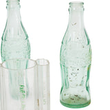 3- 1940's Coca-Cola Green Hobbleskirt Bottles & Measuring Brix Cup from the 1960's