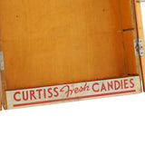 Antique General Store Curtiss Fresh Candy Company Wooden Display Case with Glass Shelf