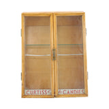 Antique General Store Curtiss Fresh Candy Company Wooden Display Case with Glass Shelf