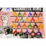 1954 Hollywood Finger Cigarette Ring Store Display With Instruction Sheet