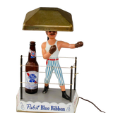 1950’s Pabst Blue Ribbon Boxer Lamp with Shade