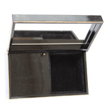 Vintage Stork Club Black Lacquer Music Box with Mirror & Storage Compartment