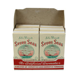 12 Empty Packages of John Weisert's Seven Seas Smoking Tobacco with 2-Section Retail Display