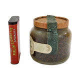 Glass Jar of John Middleton "Walnut Aromatic Blend" of Tobacco & Old Tin of Prince Albert Tobacco