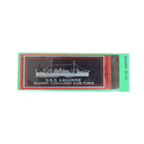 Navy Ship Matchbook Covers- 2 - U.S.S. Arizona, 1 - U.S.S. Arkansas & 1 - U.S.S. Argonne