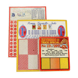 2 - Antique Punch Board & a Play Ball Punch Card Game