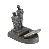 Very Rare Amos 'N' Andy Pewter Ashtray With Pewter Cigar