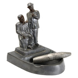 Very Rare Amos 'N' Andy Pewter Ashtray With Pewter Cigar