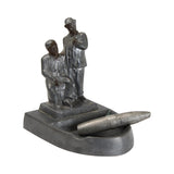 Very Rare Amos 'N' Andy Pewter Ashtray With Pewter Cigar