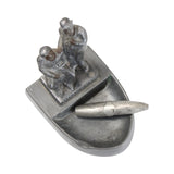 Very Rare Amos 'N' Andy Pewter Ashtray With Pewter Cigar