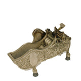 Early 1900’s Heavy Nickel Plated Fancy Filigree Cast Iron Packing Tape Dispenser