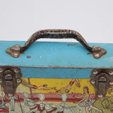 Antique Tin Litho Circus Theme School Box