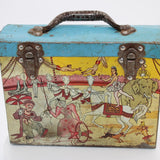 Antique Tin Litho Circus Theme School Box