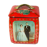 1953 Queen Elizabeth II & Duke of Edinburgh Four-Sided Coronation Toffee Tin Made By Edward Sharp