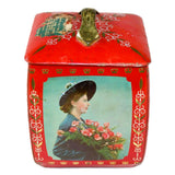 1953 Queen Elizabeth II & Duke of Edinburgh Four-Sided Coronation Toffee Tin Made By Edward Sharp