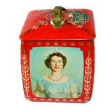 1953 Queen Elizabeth II & Duke of Edinburgh Four-Sided Coronation Toffee Tin Made By Edward Sharp