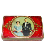 1953 Queen Elizabeth & Duke Of Edinburgh Coronation Toffee Tin Made By Harry Vincent