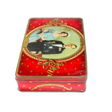 1953 Queen Elizabeth & Duke Of Edinburgh Coronation Toffee Tin Made By Harry Vincent