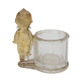 1913 Kewpie Doll Glass Candy Container & German Bisque Mini-Doll