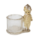 1913 Kewpie Doll Glass Candy Container & German Bisque Mini-Doll