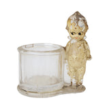 1913 Kewpie Doll Glass Candy Container & German Bisque Mini-Doll