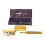 Vintage Gillette Razor & Razor Blade Counter Display Case With 6 Razors And Blade Refills
