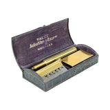 Vintage Gillette Razor & Razor Blade Counter Display Case With 6 Razors And Blade Refills
