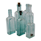 6 - Antique Cork Medicine & Ingredient Bottles