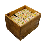 Original Early 1910's Crate Of Over 75 Kleenall Empty Cleaning Powder Tins With Knight Graphics