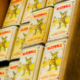 Original Early 1910's Crate Of Over 75 Kleenall Empty Cleaning Powder Tins With Knight Graphics