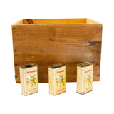 Original Early 1910's Crate Of Over 75 Kleenall Empty Cleaning Powder Tins With Knight Graphics