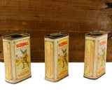 Original Early 1910's Crate Of Over 75 Kleenall Empty Cleaning Powder Tins With Knight Graphics