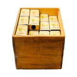 Original Early 1910's Crate Of Over 75 Kleenall Empty Cleaning Powder Tins With Knight Graphics