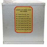 Antique "Old Hickory" Metal 8-Drawer Shoelace Retail Sales Wall Display Cabinet