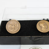 President Nixon White House Tie Clip and Cufflinks and Signed Presidential Gift Card (Given as White House Gifts)