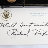 President Nixon White House Tie Clip and Cufflinks and Signed Presidential Gift Card (Given as White House Gifts)