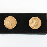 President Nixon White House Tie Clip and Cufflinks and Signed Presidential Gift Card (Given as White House Gifts)