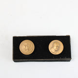 President Nixon White House Tie Clip and Cufflinks and Signed Presidential Gift Card (Given as White House Gifts)