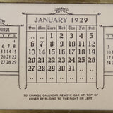 1929 (Great Depression) Executive Brass Desk Calendar & Memo Pad Holder from The Arco Company