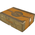Vintage cardboard box with 'Roll Pack' branding on a white background