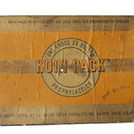 Vintage Koin-Pack box with text on a white background