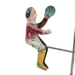 Colorful toy figure of a person on a white background