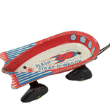 Vintage toy Flash Strat-O-Wagon on a white background