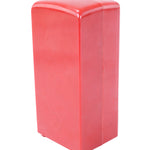 Red rectangular block on a white background