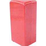 Red rectangular block on a white background
