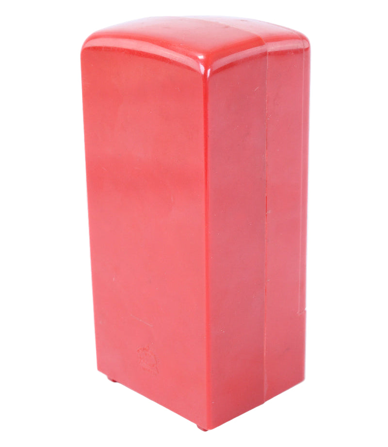 Red rectangular block on a white background