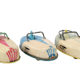 3 - Antique Buffalo Toy & Tool Works Wind-Up Steel Litho Fliver Bug Bumper Cars