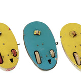 3 - Antique Buffalo Toy & Tool Works Wind-Up Steel Litho Fliver Bug Bumper Cars