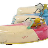 3 - Antique Buffalo Toy & Tool Works Wind-Up Steel Litho Fliver Bug Bumper Cars